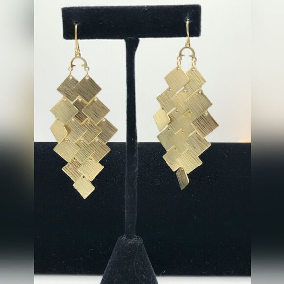Vintage Layered gold chandelier earrings - Picture 1 of 8